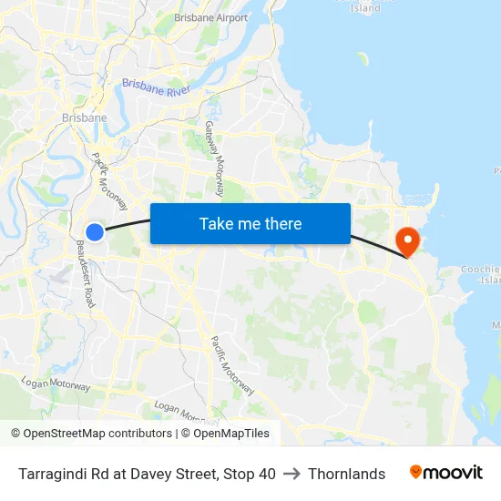 Tarragindi Rd at Davey Street, Stop 40 to Thornlands map