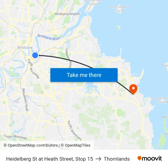 Heidelberg St at Heath Street, Stop 15 to Thornlands map
