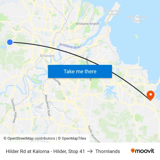 Hilder Rd at Kaloma - Hilder, Stop 41 to Thornlands map