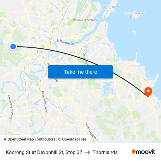 Koorong St at Devonhill St, Stop 37 to Thornlands map