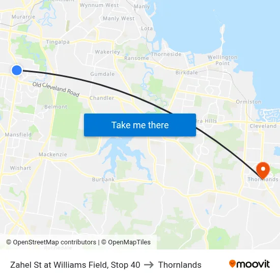Zahel St at Williams Field, Stop 40 to Thornlands map