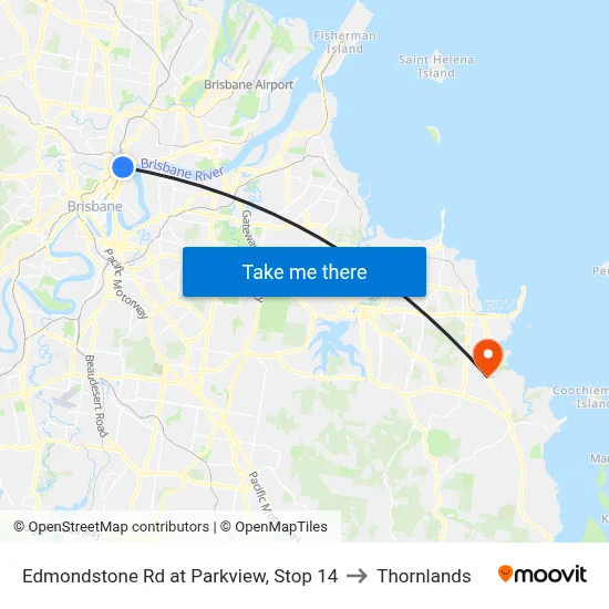Edmondstone Rd at Parkview, Stop 14 to Thornlands map