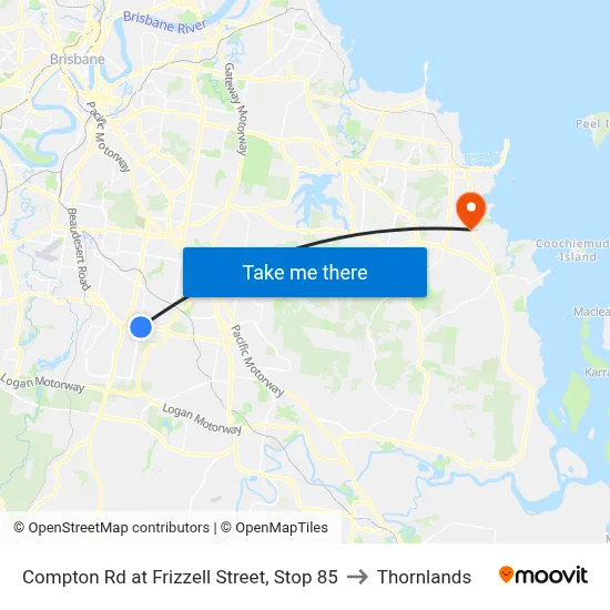 Compton Rd at Frizzell Street, Stop 85 to Thornlands map