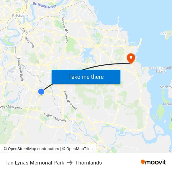 Ian Lynas Memorial Park to Thornlands map