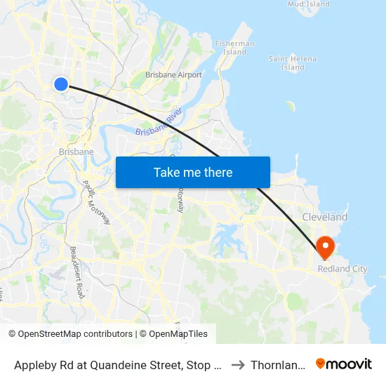 Appleby Rd at Quandeine Street, Stop 34 to Thornlands map