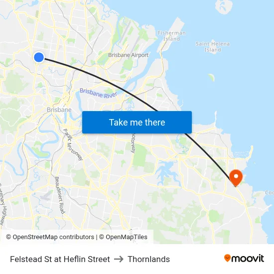 Felstead St at Heflin Street to Thornlands map