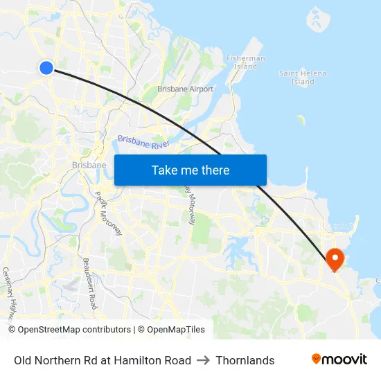 Old Northern Rd at Hamilton Road to Thornlands map