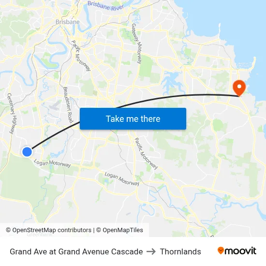 Grand Ave at Grand Avenue Cascade to Thornlands map