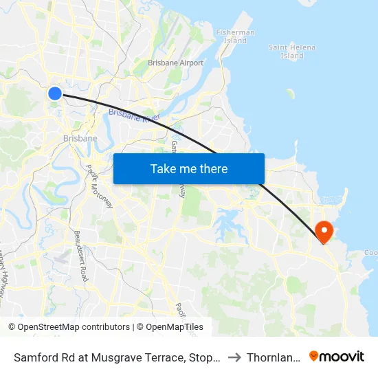 Samford Rd at Musgrave Terrace, Stop 27 to Thornlands map