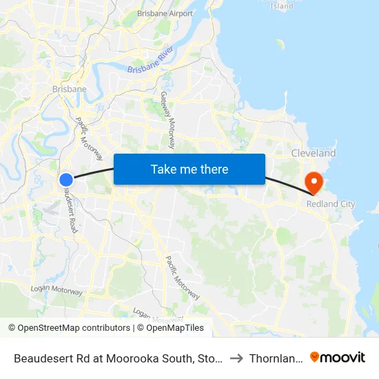 Beaudesert Rd at Moorooka South, Stop 38 to Thornlands map