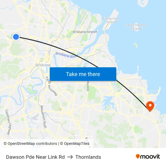 Dawson Pde Near Link Rd to Thornlands map