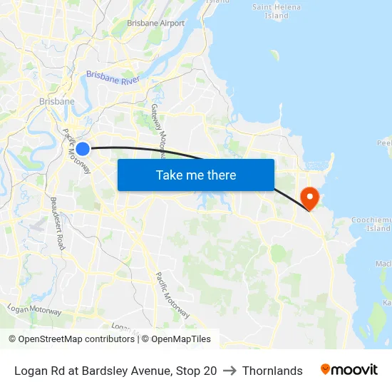 Logan Rd at Bardsley Avenue, Stop 20 to Thornlands map