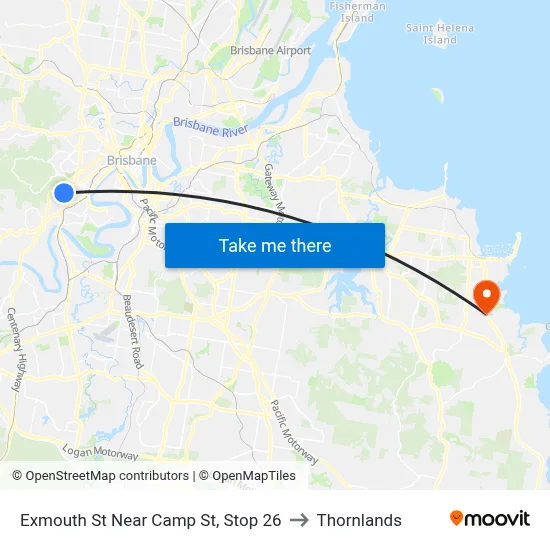 Exmouth St Near Camp St, Stop 26 to Thornlands map