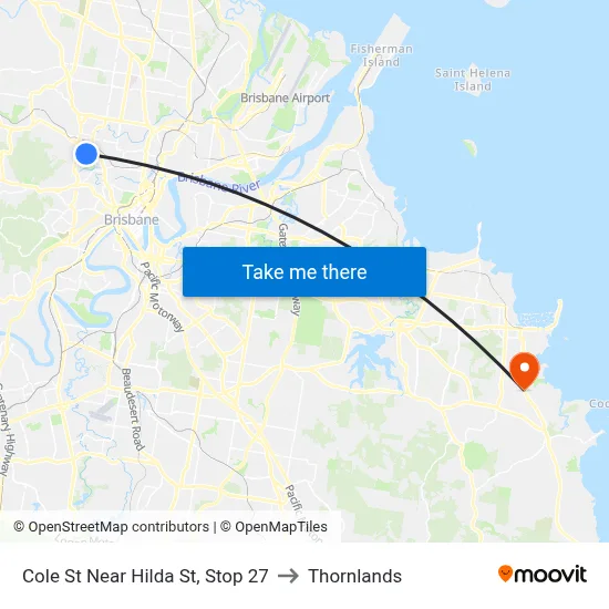 Cole St Near Hilda St, Stop 27 to Thornlands map