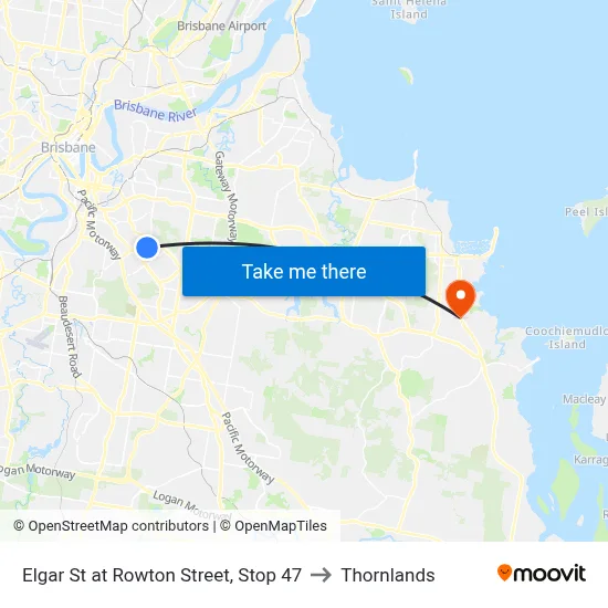Elgar St at Rowton Street, Stop 47 to Thornlands map
