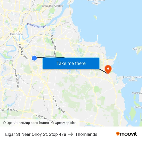 Elgar St Near Olroy St, Stop 47a to Thornlands map