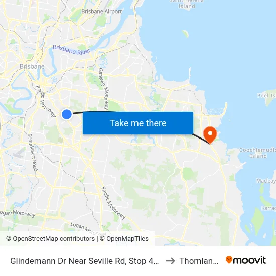 Glindemann Dr Near Seville Rd, Stop 47b to Thornlands map
