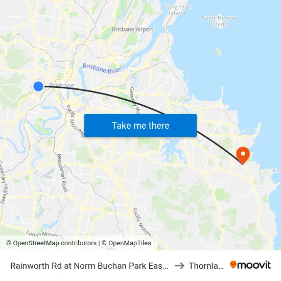 Rainworth Rd at Norm Buchan Park East, Stop 12 to Thornlands map