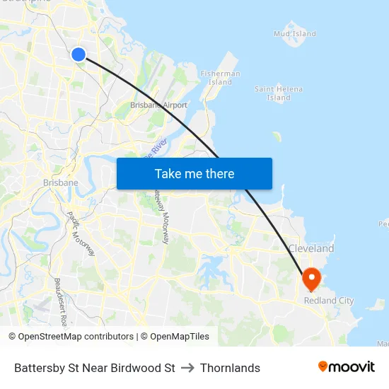 Battersby St Near Birdwood St to Thornlands map