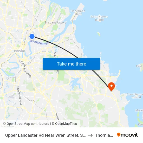 Upper Lancaster Rd Near Wren Street, Stop 25 to Thornlands map