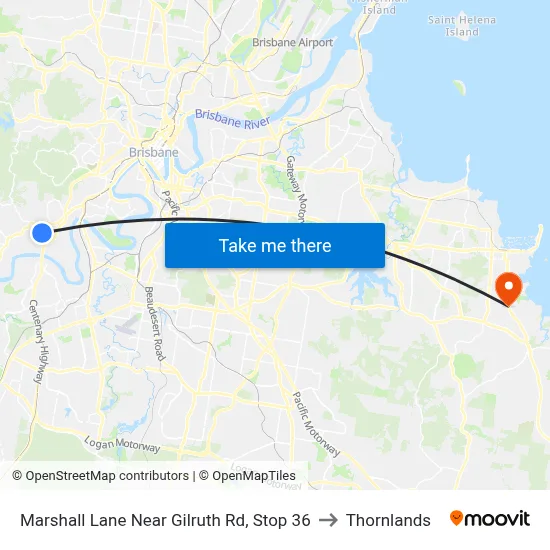 Marshall Lane Near Gilruth Rd, Stop 36 to Thornlands map