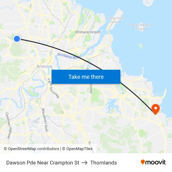 Dawson Pde Near Crampton St to Thornlands map