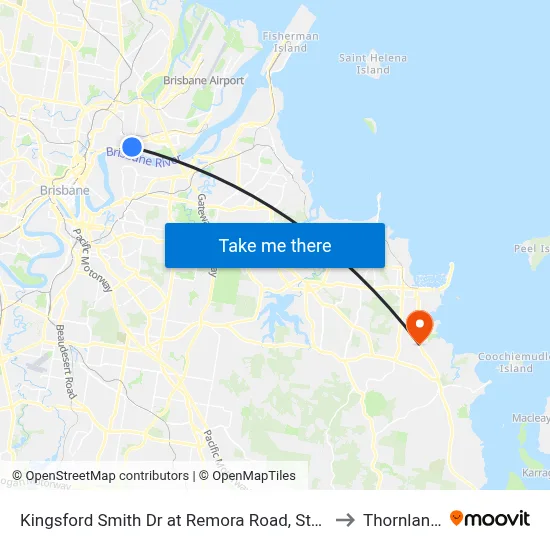 Kingsford Smith Dr at Remora Road, Stop 29 to Thornlands map