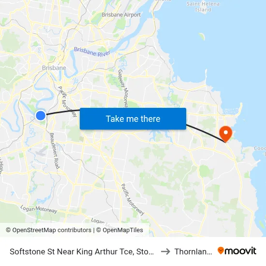 Softstone St Near King Arthur Tce, Stop 38 to Thornlands map