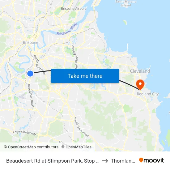 Beaudesert Rd at Stimpson Park, Stop 29 to Thornlands map