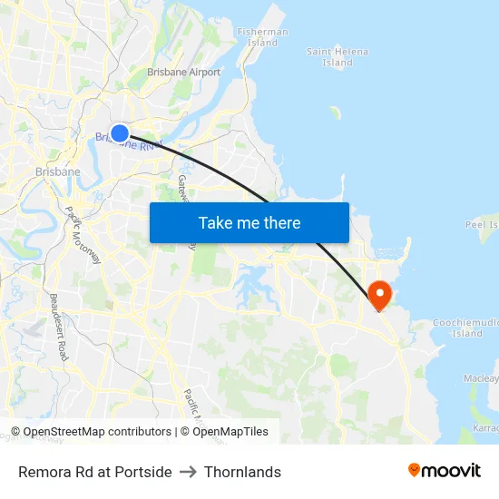 Remora Rd at Portside to Thornlands map