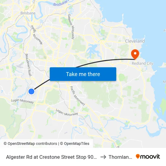 Algester Rd at Crestone Street Stop 90/89 to Thornlands map