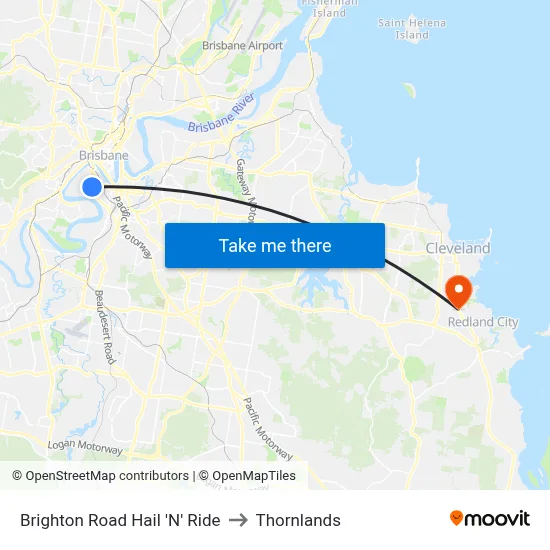 Brighton Road Hail 'N' Ride to Thornlands map