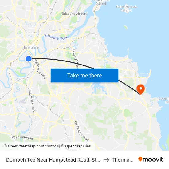Dornoch Tce Near Hampstead Road, Stop 21 to Thornlands map