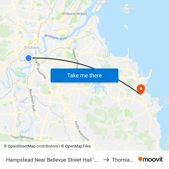 Hampstead Near Bellevue Street Hail 'N' Ride to Thornlands map
