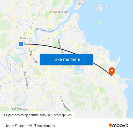 Jane Street to Thornlands map