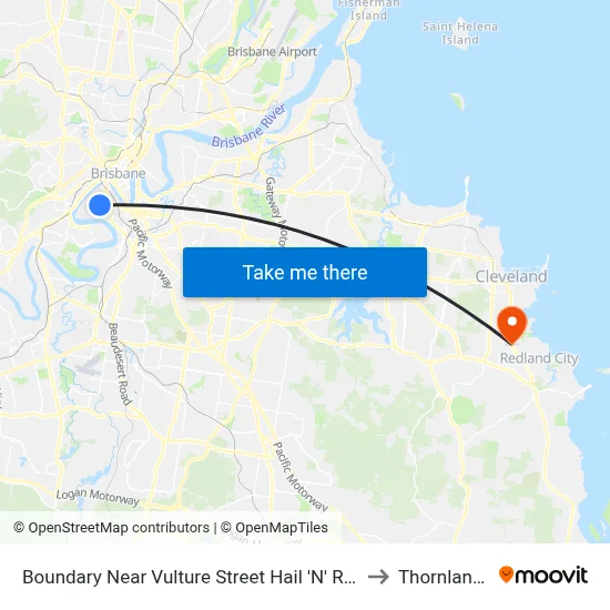 Boundary Near Vulture Street Hail 'N' Ride to Thornlands map