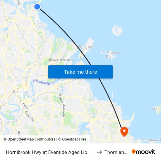 Hornibrook Hwy at Eventide Aged Home to Thornlands map