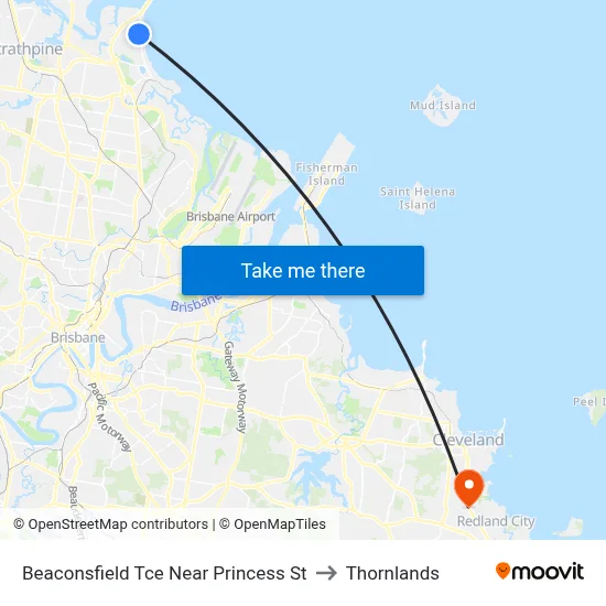 Beaconsfield Tce Near Princess St to Thornlands map