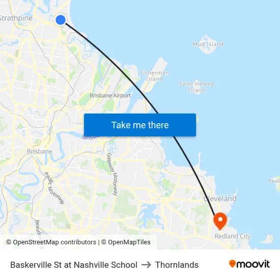 Baskerville St at Nashville School to Thornlands map