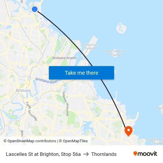 Lascelles St at Brighton, Stop 56a to Thornlands map