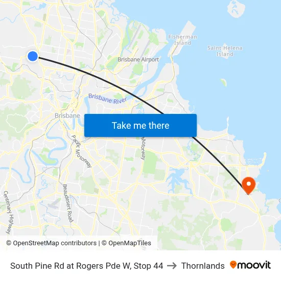 South Pine Rd at Rogers Pde W, Stop 44 to Thornlands map