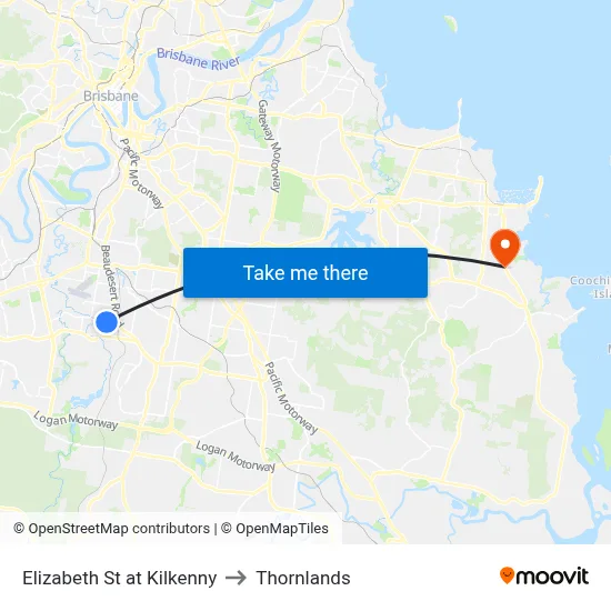 Elizabeth St at Kilkenny to Thornlands map
