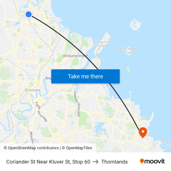 Coriander St Near Kluver St, Stop 60 to Thornlands map