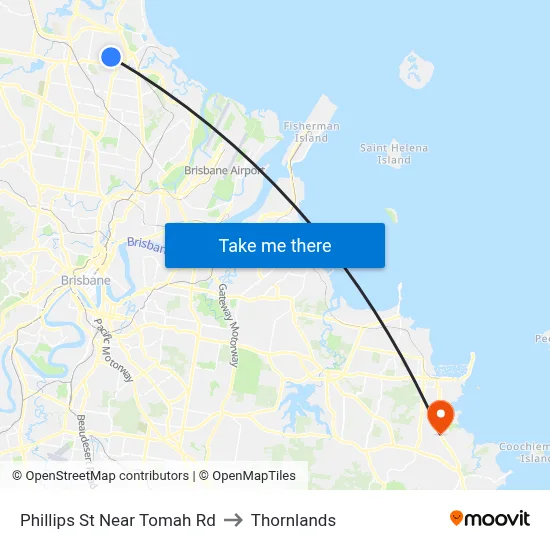 Phillips St Near Tomah Rd to Thornlands map