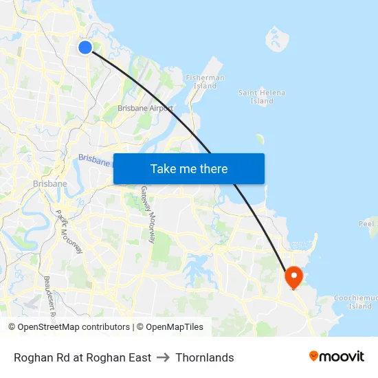 Roghan Rd at Roghan East to Thornlands map