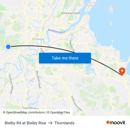 Bielby Rd at Bielby Rise to Thornlands map