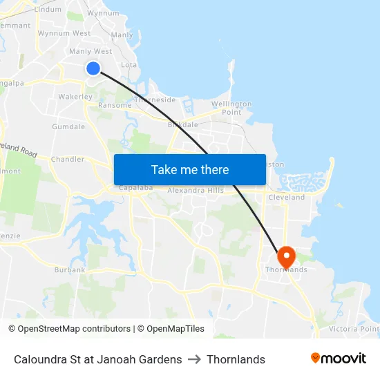 Caloundra St at Janoah Gardens to Thornlands map