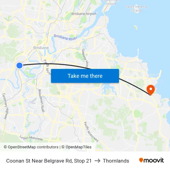 Coonan St Near Belgrave Rd, Stop 21 to Thornlands map