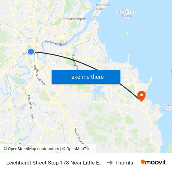 Leichhardt Street Stop 178 Near Little Edward St to Thornlands map