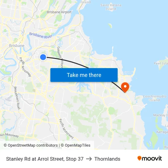 Stanley Rd at Arrol Street, Stop 37 to Thornlands map